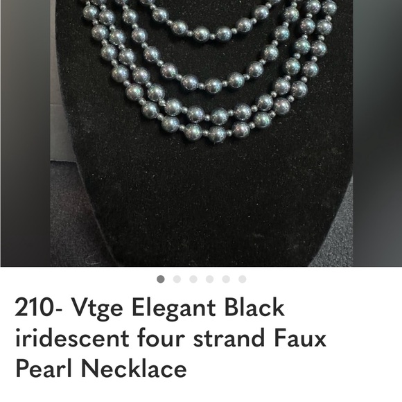 Elegant Grey Blue Beaded Necklace - Picture 2 of 2